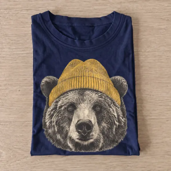 Beanie bear graphic t shirt navy20beanie bear.webp