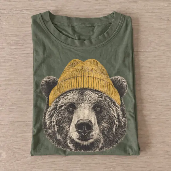 Beanie bear graphic t shirt olive20beanie bear.webp
