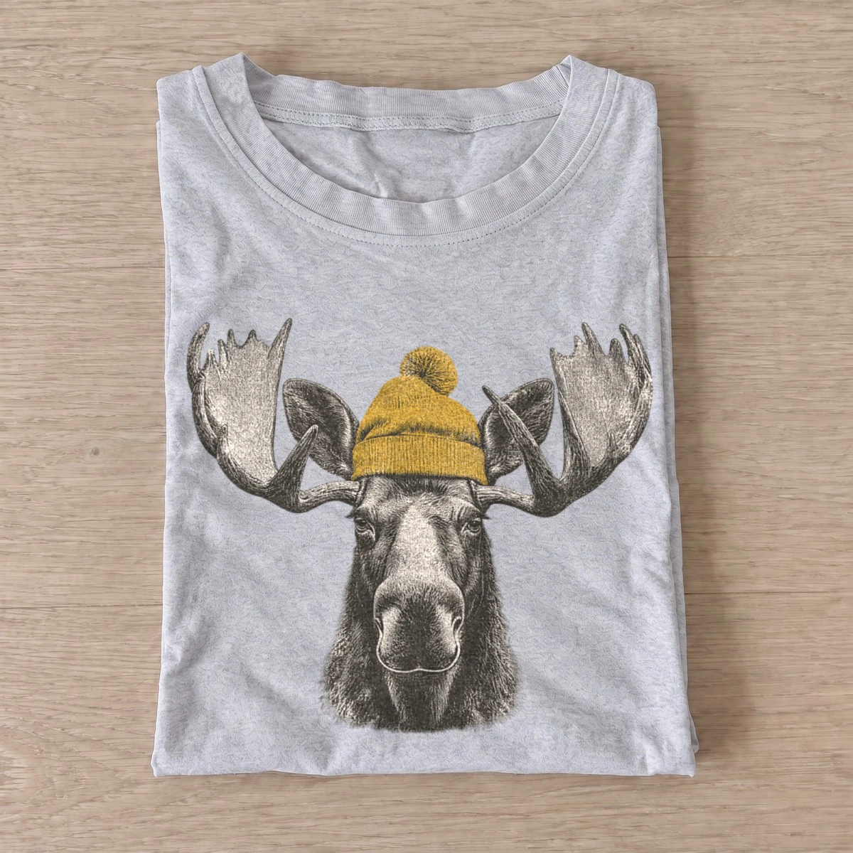 Beanie moose graphic t shirt gray20beanie moose.webp