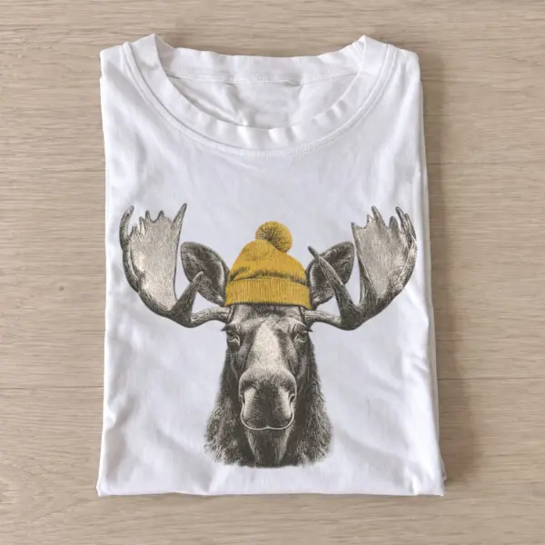 Beanie moose graphic t shirt white20beanie moose.webp