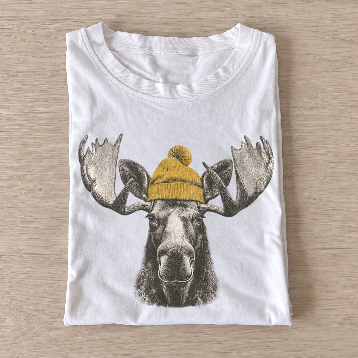 Beanie moose graphic t shirt white20beanie moose.webp