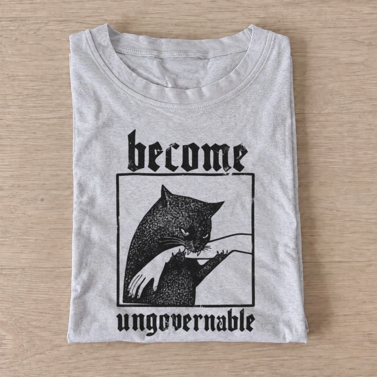 Become ungovernable black cat t shirt gray20ungovernable cat.webp