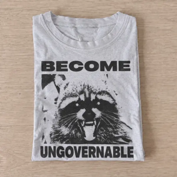 Become ungovernable raccoon t shirt gray20ungovernable raccoon.webp
