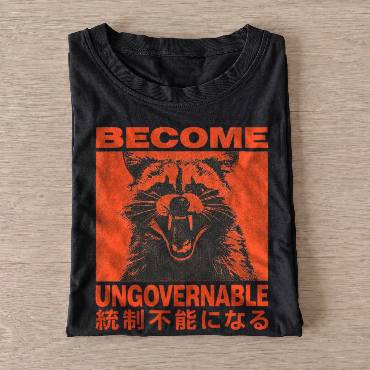 Become ungovernable red raccoon t shirt black20ungovernable red raccoon.webp
