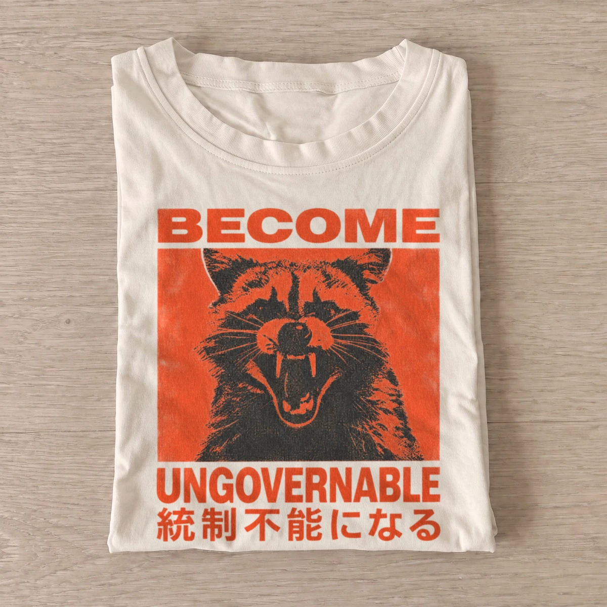 Become ungovernable red raccoon t shirt sand20ungovernable red raccoon.webp