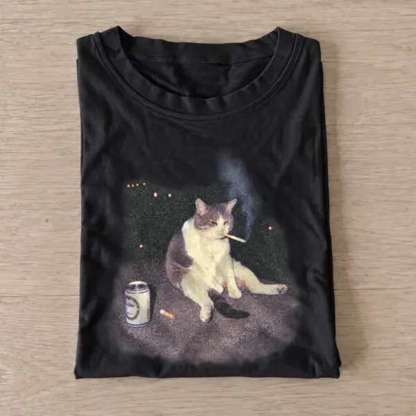 Beer break cat graphic t shirt black20beer break cat.webp