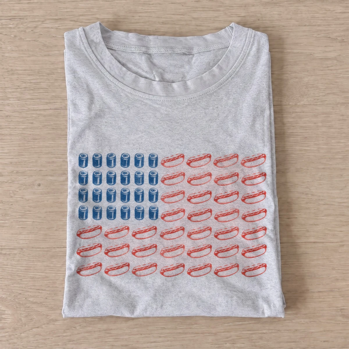 Beer can and hot dog flag t shirt gray20beer hotdog flag.webp