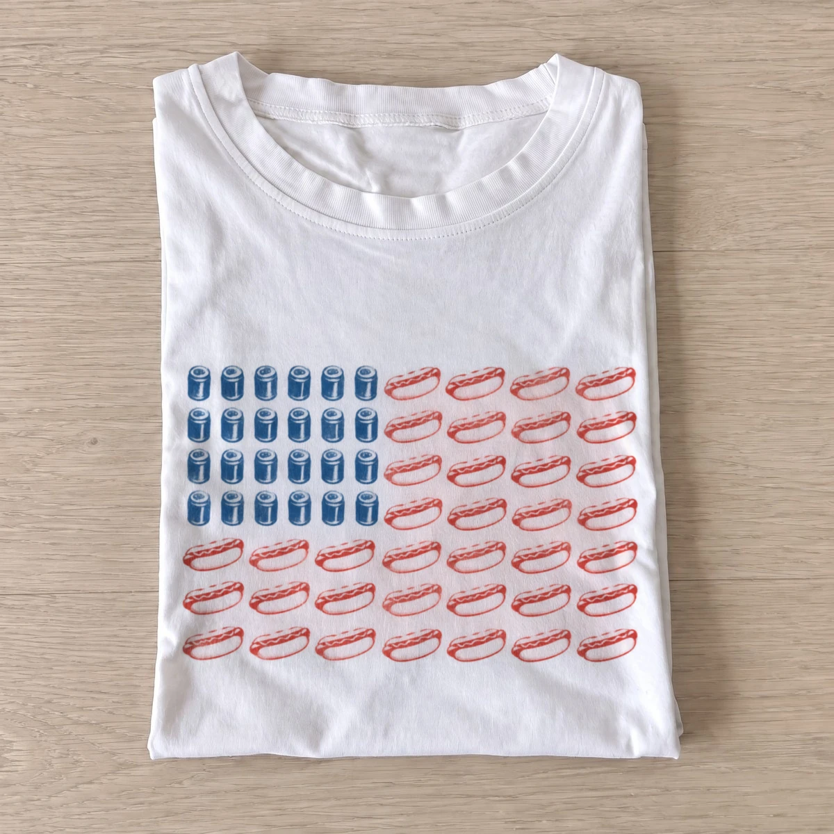 Beer can and hot dog flag t shirt white20beer hotdog flag.webp