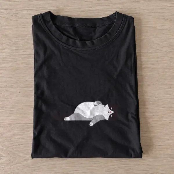 Belly up cat t shirt black20belly up cat.webp