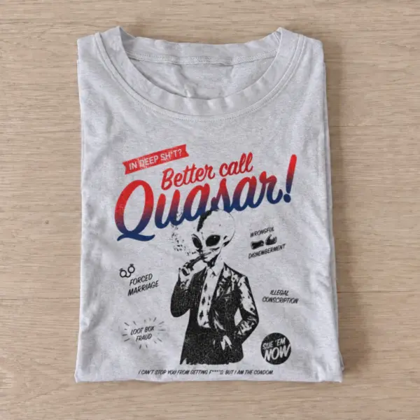 Better call quasar alien lawyer t shirt gray20alien lawyer.webp