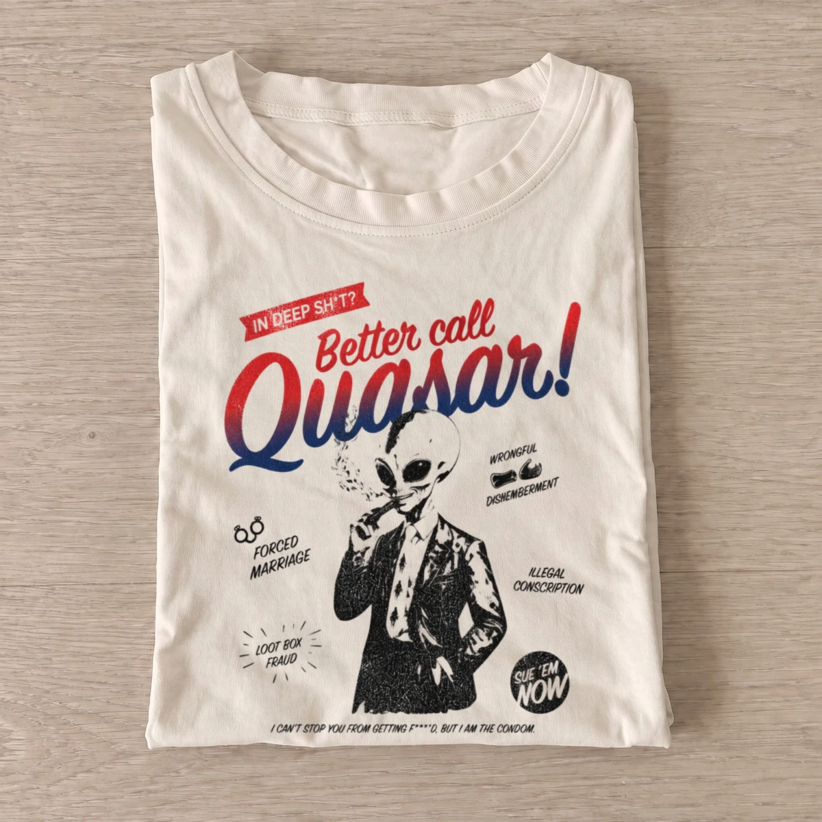 Better call quasar alien lawyer t shirt sand20alien lawyer.webp