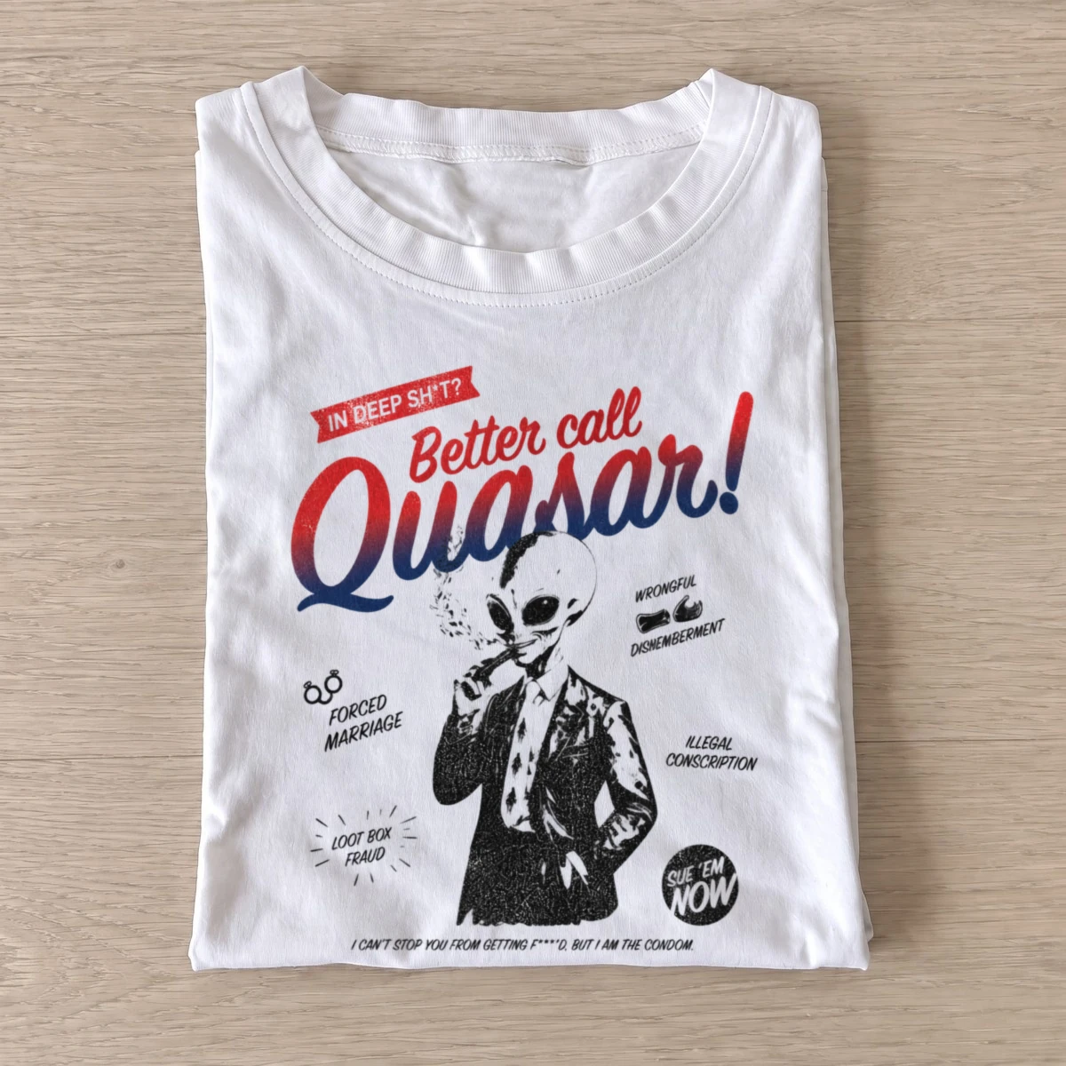 Better call quasar alien lawyer t shirt white20alien lawyer.webp