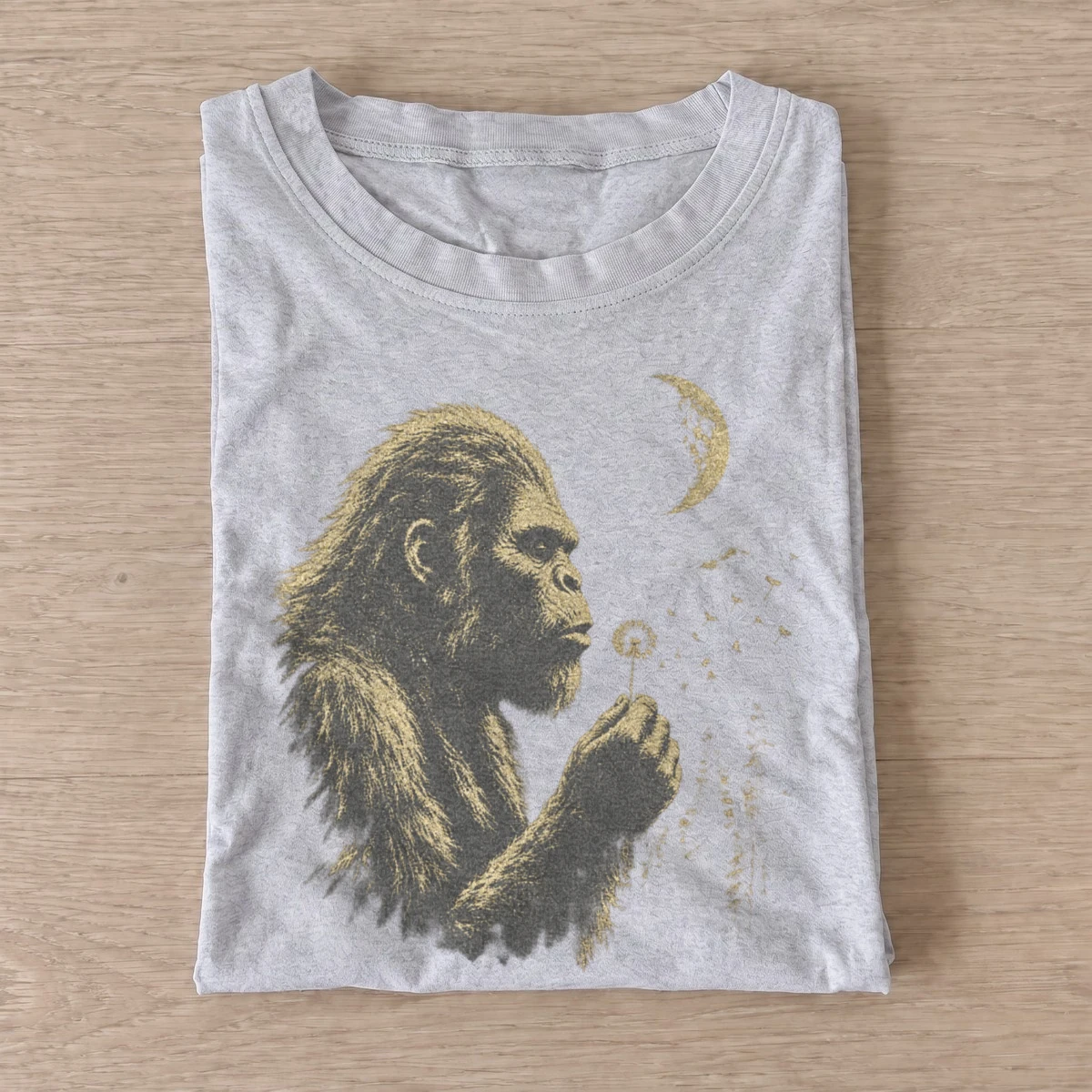 Bigfoot blowing dandelion t shirt gray20dandelion bigfoot.webp