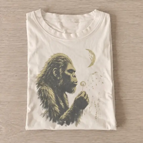 Bigfoot blowing dandelion t shirt sand20dandelion bigfoot.webp