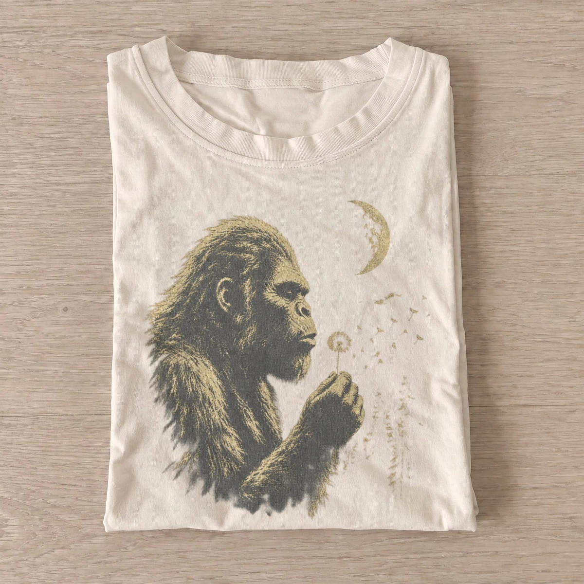 Bigfoot blowing dandelion t shirt sand20dandelion bigfoot.webp