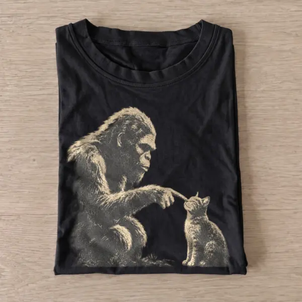 Bigfoot kitten friend graphic t shirt black20bigfoot kitten friend.webp
