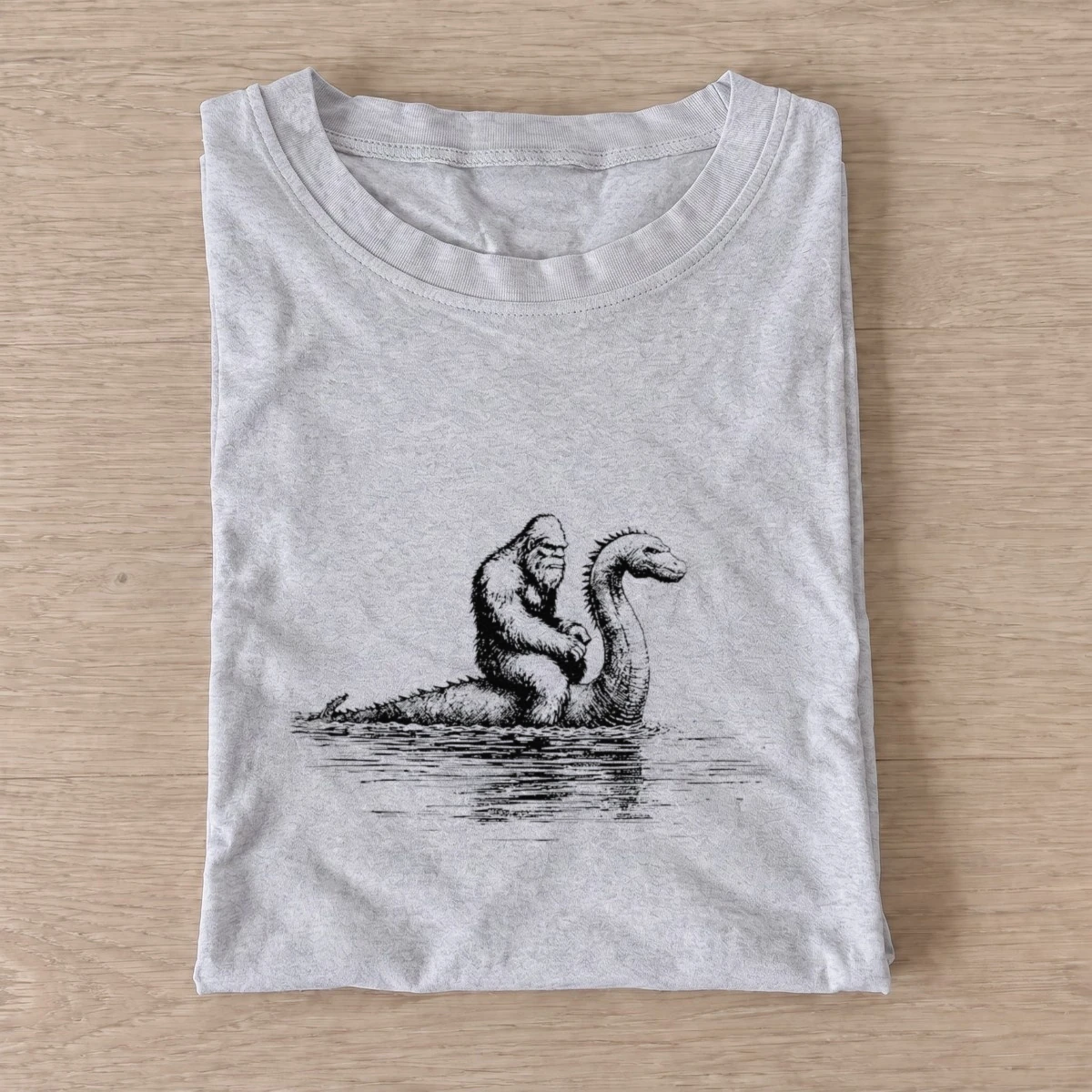 Bigfoot lake monster t shirt gray20bigfoot lake monster.webp