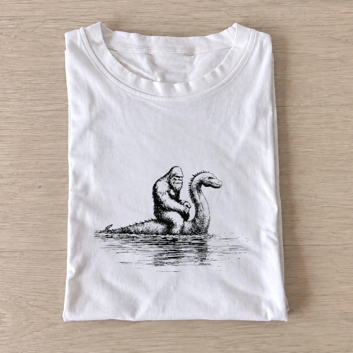 Bigfoot lake monster t shirt white20bigfoot lake monster.webp