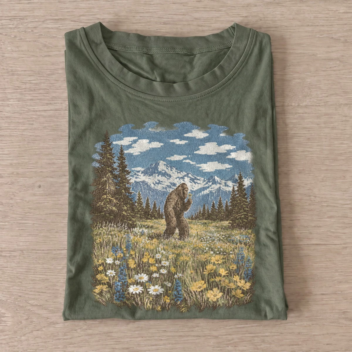 Bigfoot wildflower meadow t shirt olive20bigfoot wildflower meadow.webp