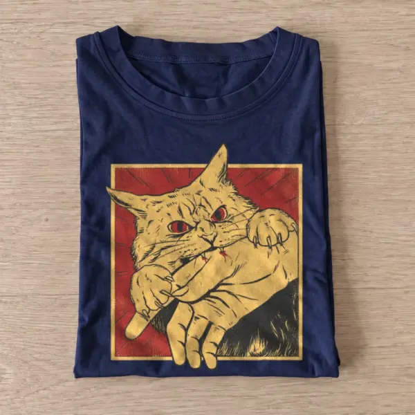 Biting tabby cat t shirt navy20biting tabby.webp