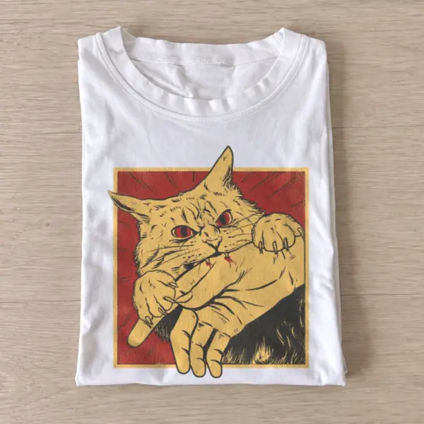 Biting tabby cat t shirt white20biting tabby.webp