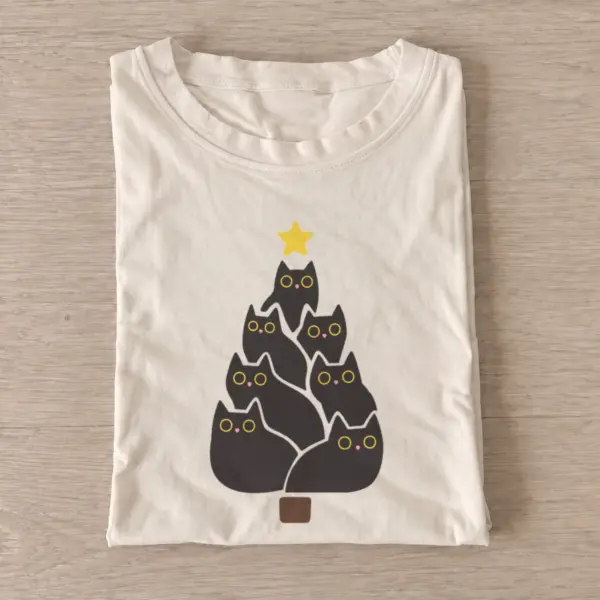 Black cat christmas tree t shirt sand20black cat christmas tree.webp
