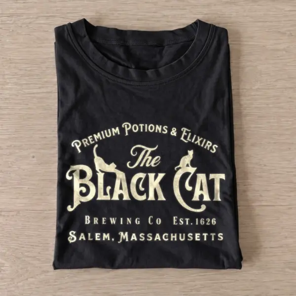Black cat potions elixirs salem t shirt black20black cat potions.webp