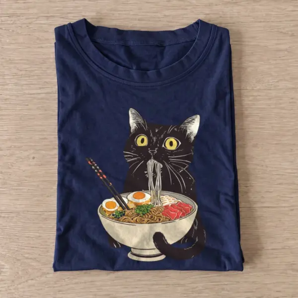 Black cat ramen t shirt navy20black cat ramen.webp