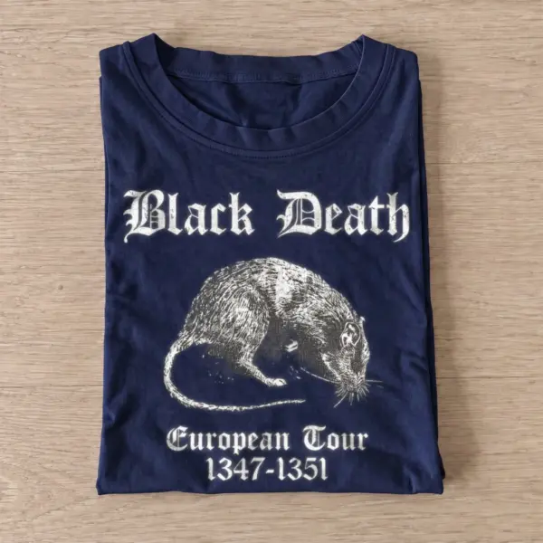Black death european tour rat t shirt navy20black death rat.webp