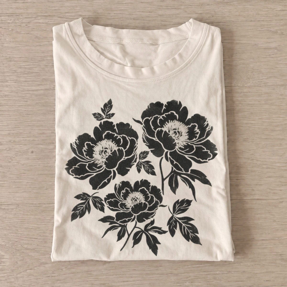 Black peony cluster t shirt sand20black peony cluster.webp