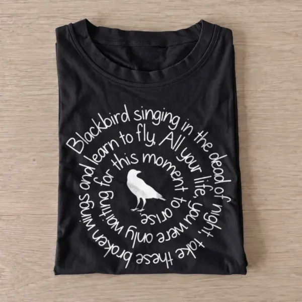 Blackbird lyrics graphic t shirt black20blackbird lyrics.webp