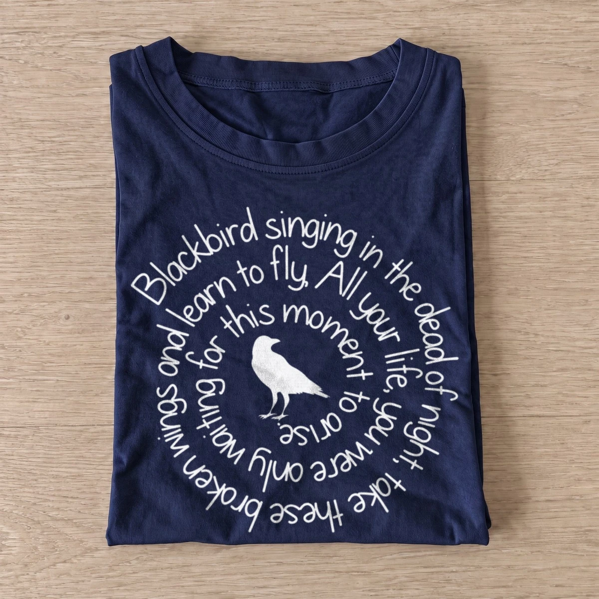 Blackbird lyrics graphic t shirt navy20blackbird lyrics.webp