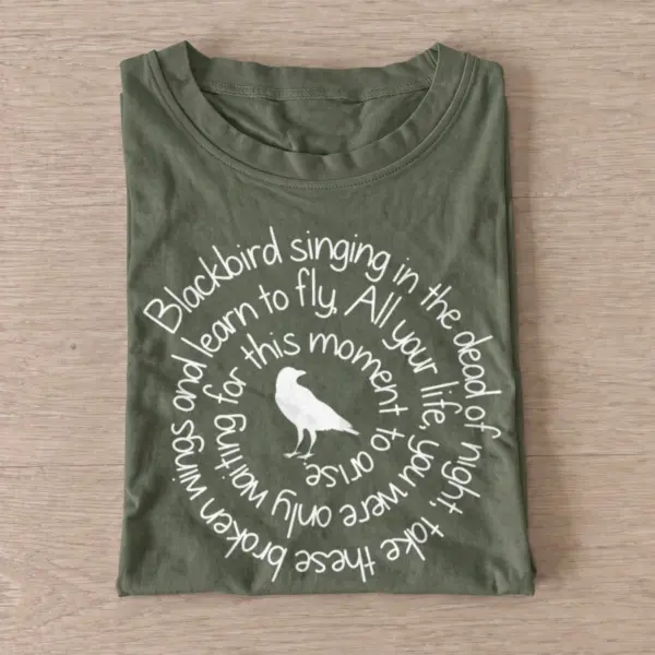 Blackbird lyrics graphic t shirt olive20blackbird lyrics.webp