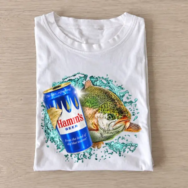 Blue lager trout t shirt white20blue lager trout.webp