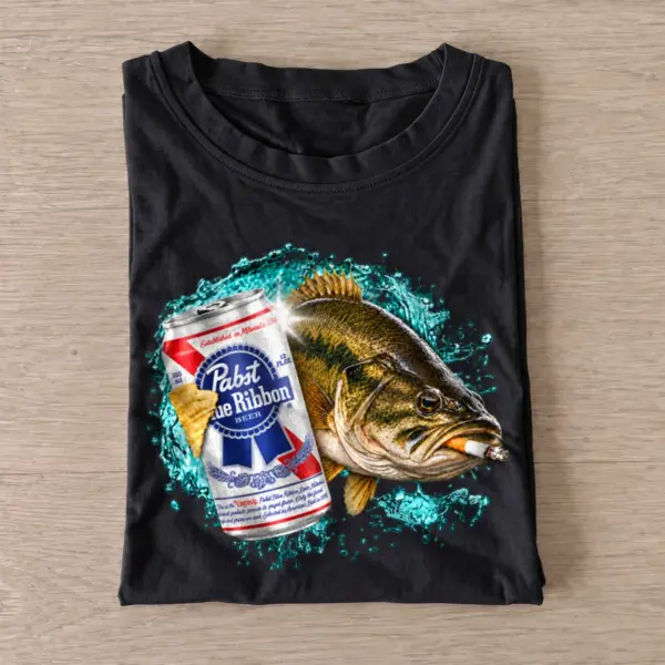 Blue ribbon bass smoke fishing t shirt black20blue20ribbon20bass20smoke.webp