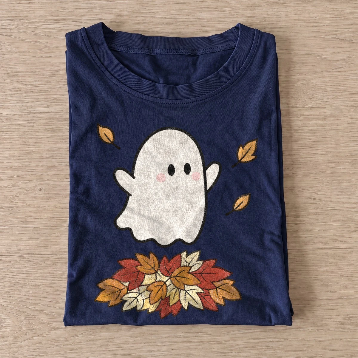 Blushing fall ghost t shirt navy20blushing fall ghost.webp
