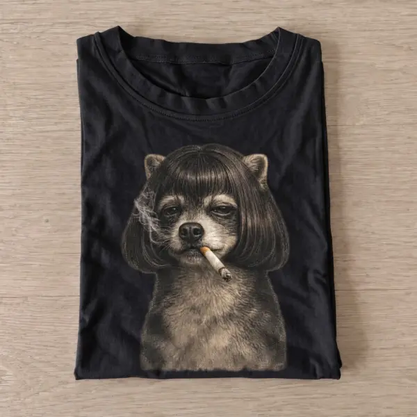 Bob haired smoking raccoon t shirt black20bob haired raccoon.webp