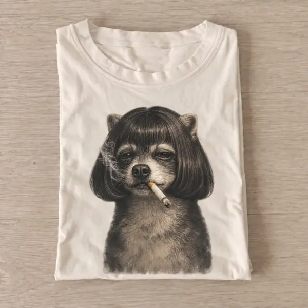 Bob haired smoking raccoon t shirt sand20bob haired raccoon.webp