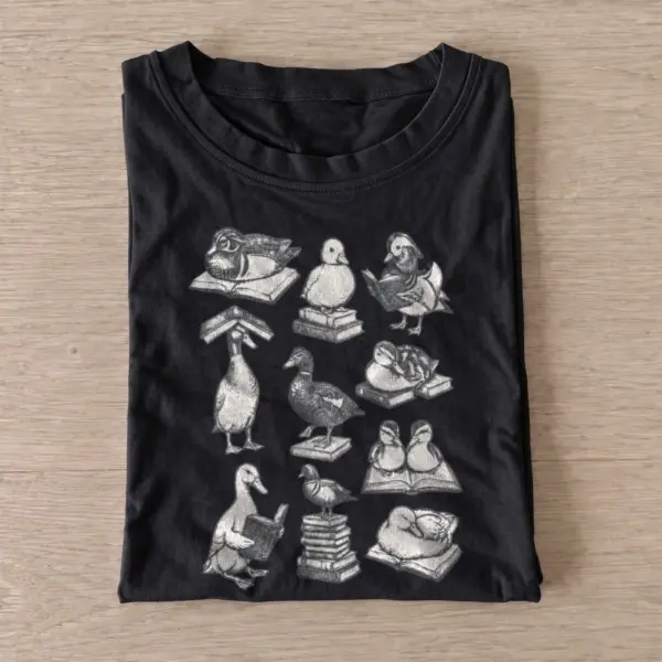 Bookish geese t shirt black20bookish geese.webp