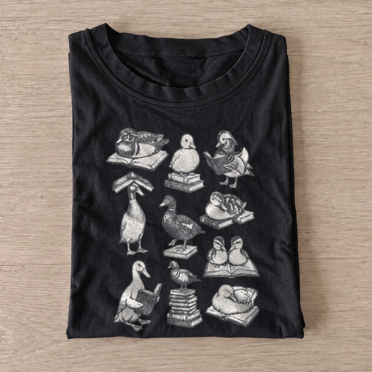Bookish geese t shirt black20bookish geese.webp