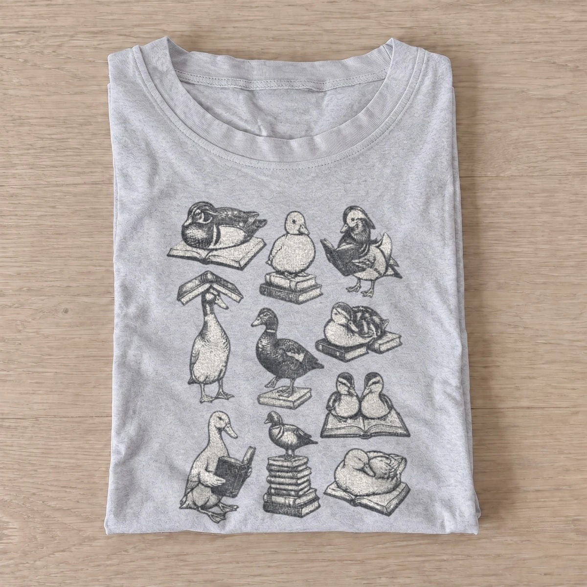 Bookish geese t shirt gray20bookish geese.webp