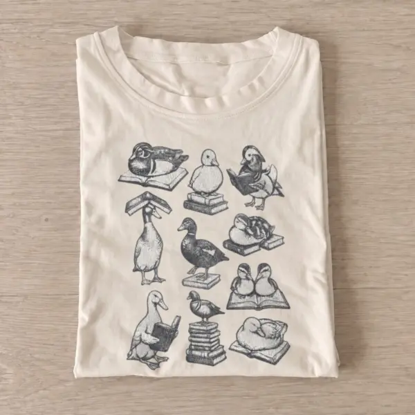 Bookish geese t shirt sand20bookish geese.webp