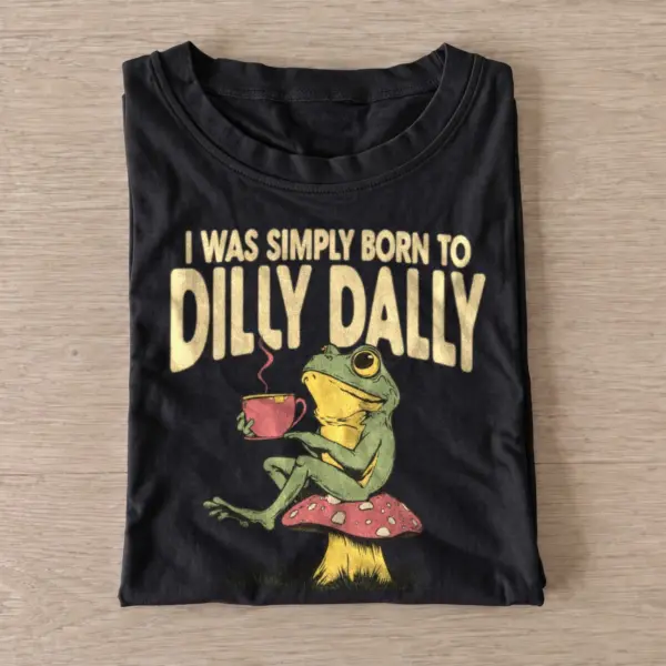 Born to dilly dally frog t shirt black20dilly dally frog.webp