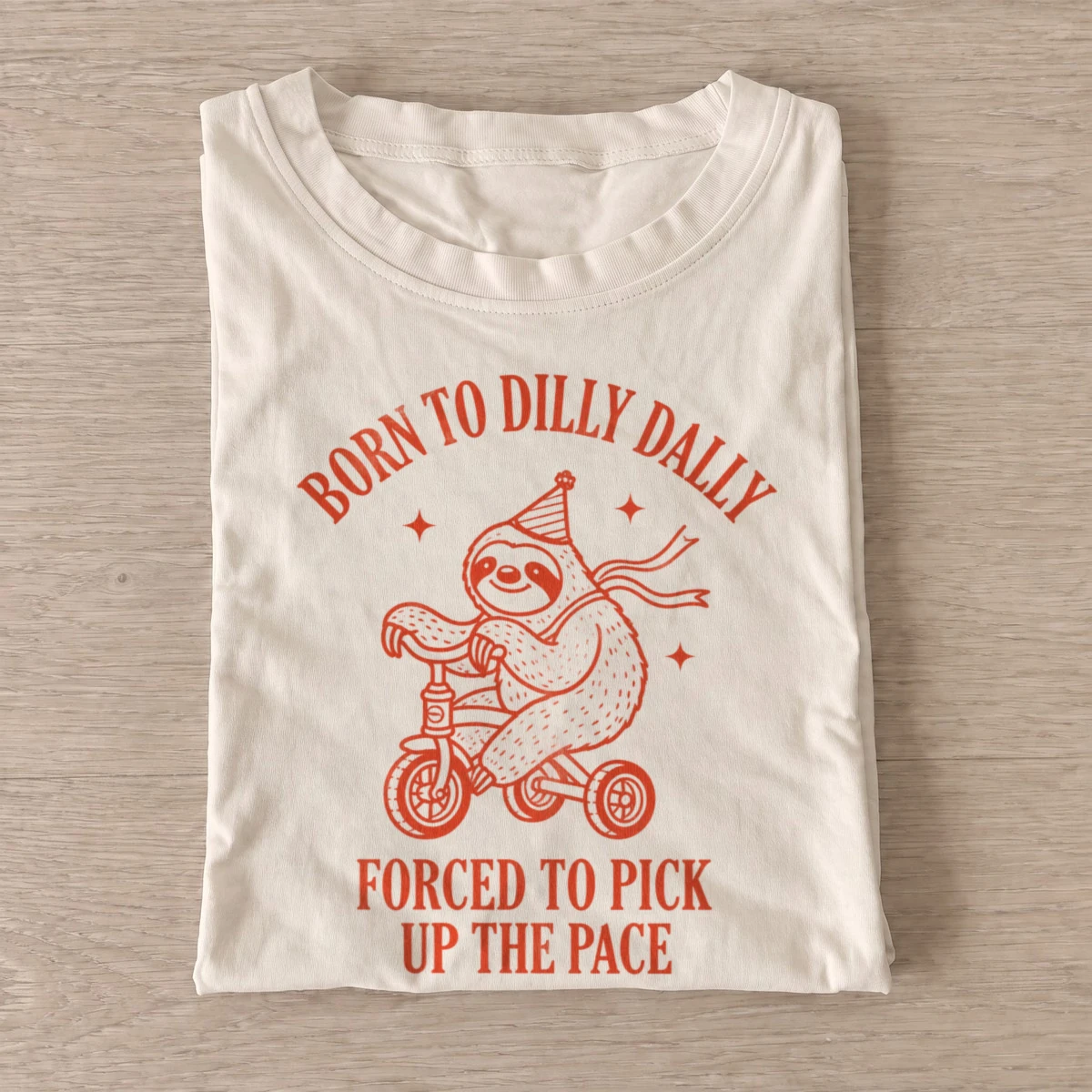 Born to dilly dally sloth t shirt sand20dilly dally sloth.webp