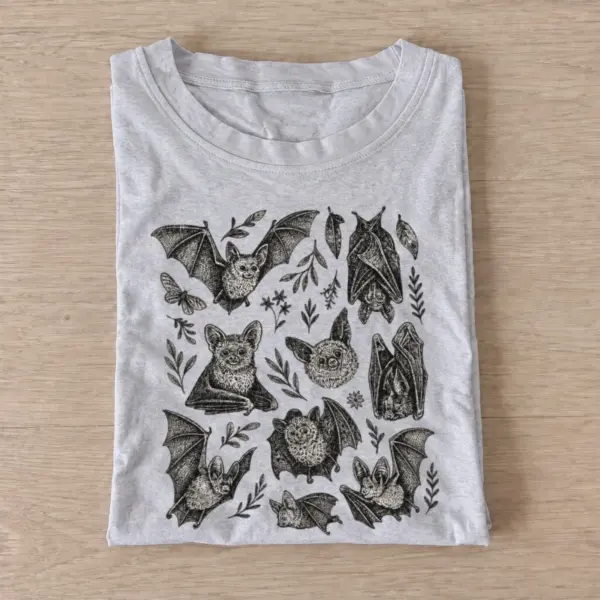 Botanical bat study t shirt gray20botanical bat study.webp