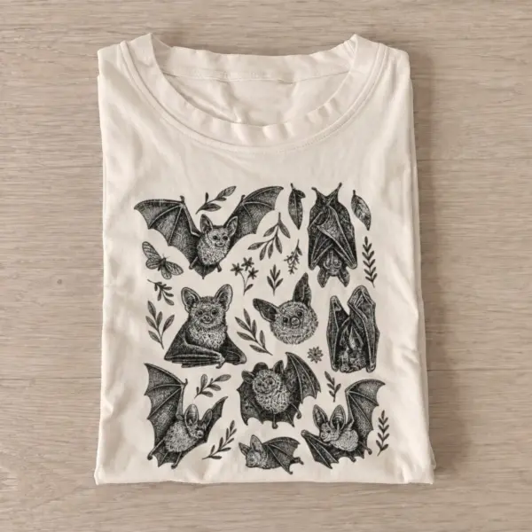 Botanical bat study t shirt sand20botanical bat study.webp