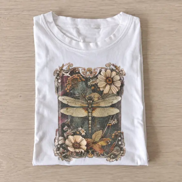 Botanical dragonfly t shirt white20botanical dragonfly.webp
