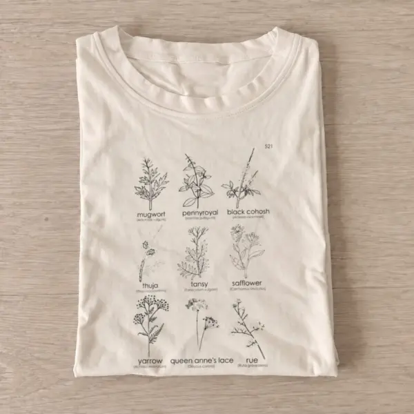Botanical herb chart t shirt sand20botanical herb chart.webp