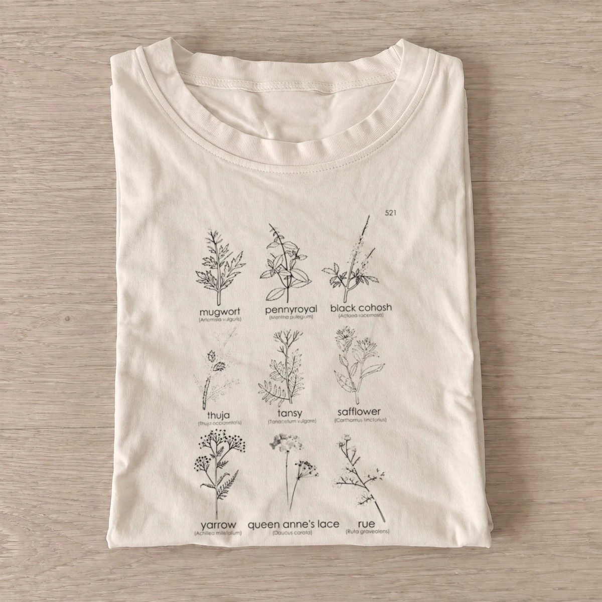 Botanical herb chart t shirt sand20botanical herb chart.webp