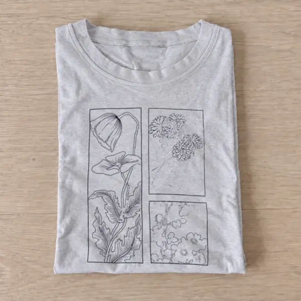 Botanical panel study t shirt gray20botanical panel study.webp